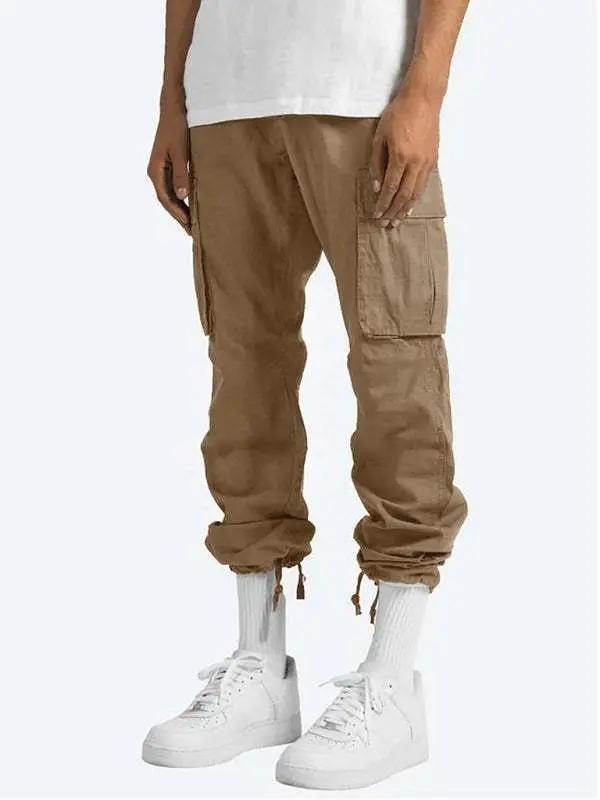 Stylish Men's Casual Cargo Trousers with Flap Pockets - Perfect for Every Occasion! - MENLL